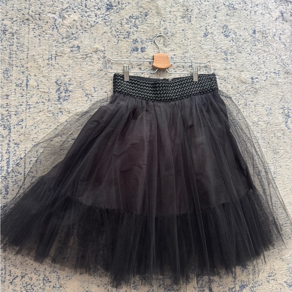 Elegant Black Tulle Skirt